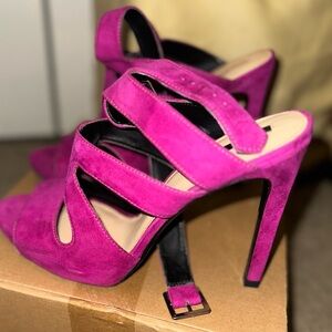 Zara Fuchsia Strappy Heels
